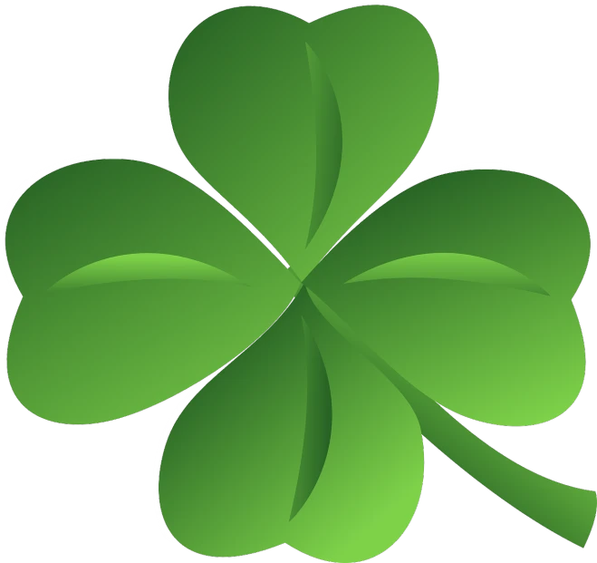 a four leaf clover on a white background, shutterstock, illustartion, illustration], clip art