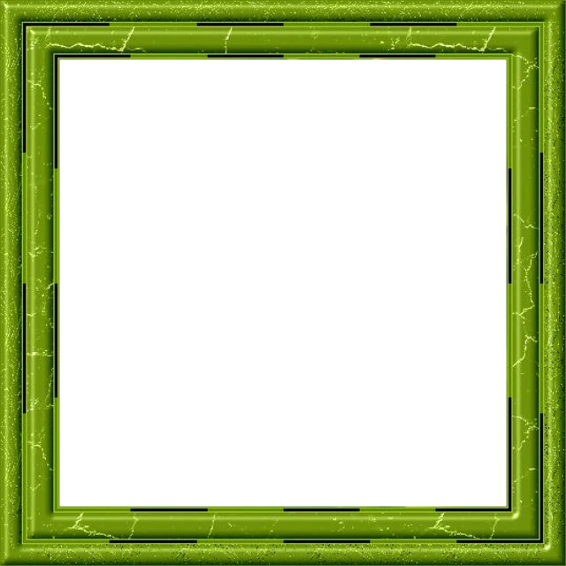 a green frame with a black background, flickr, digital art, stone, lime green, squared border, meme format