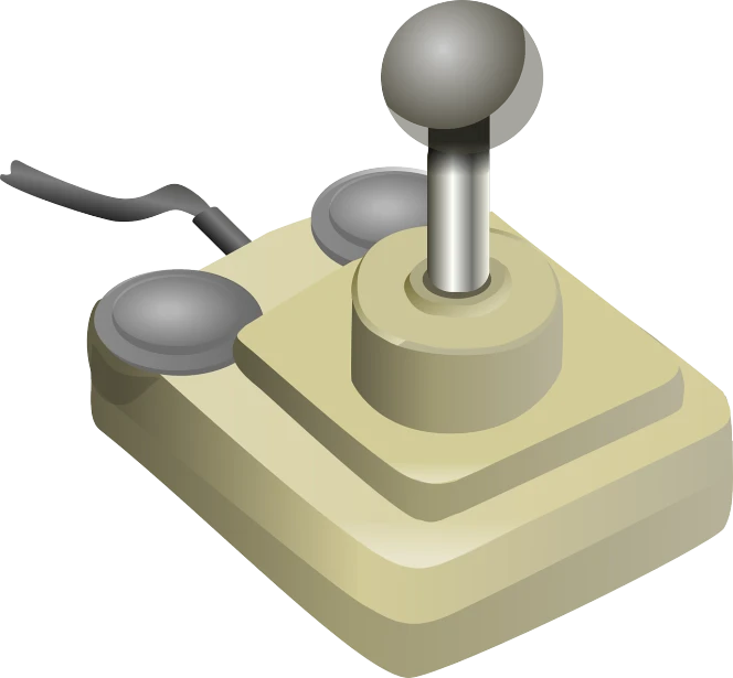 a close up of a game controller on a white background, a digital rendering, inspired by Miyamoto, computer art, cream, antenna, crane, old computer