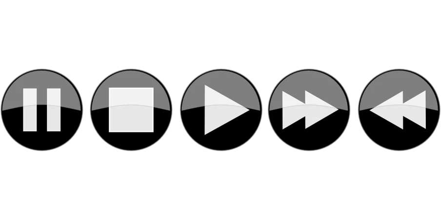 a group of arrows pointing in different directions, inspired by László Mednyánszky, trending on pixabay, video art, white moon and black background, buttons, black and white television still, app icon