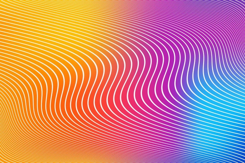 a rainbow colored background with wavy lines, vector art, inspired by Gabriel Dawe, beautiful iphone wallpaper, neon outlines, thick and thin lines, seventies