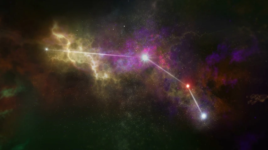 an image of a star in the sky, concept art, space art, aries constellation, webgl render, timelapse, genesis of aquarion