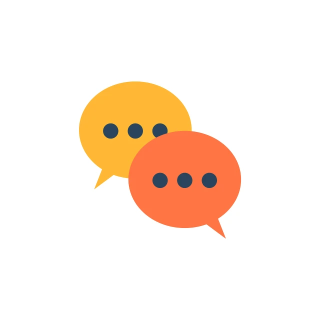 a couple of speech bubbles sitting next to each other, a picture, flat color, logo for a social network, medium portrait, 2 0 5 6 x 2 0 5 6