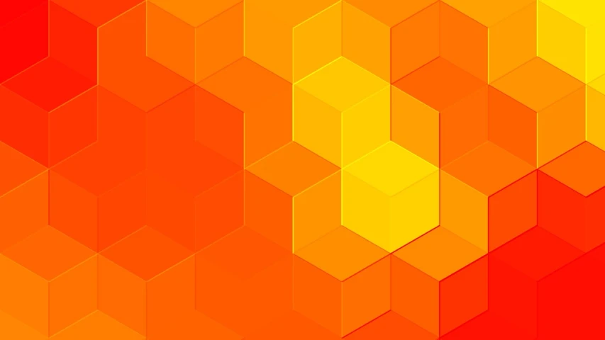 an orange and yellow background with squares, vector art, inspired by Lubin Baugin, shutterstock contest winner, synthetism, hexagonal wall, low polygons illustration, computer - generated, hd wallpaper