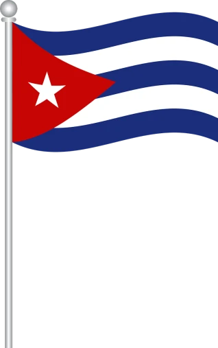 the flag of cuba waving in the wind, a digital rendering, by Ceferí Olivé, hurufiyya, black backround. inkscape, 1128x191 resolution, miro, ( art deco )