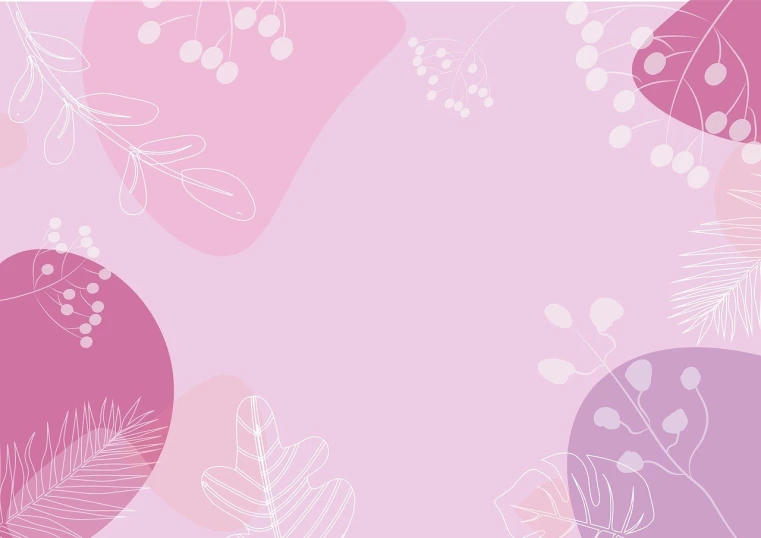 a pink and purple background with leaves and berries, a picture, simple and clean illustration, soft round features, japanese related with flowers, banner