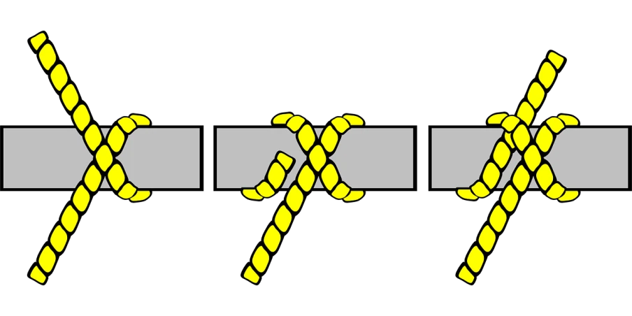 a couple of yellow rope wrapped around each other, a digital rendering, inspired by Patrick Caulfield, graffiti, sprite sheet, x logo, rule-of-thirds, landing gear