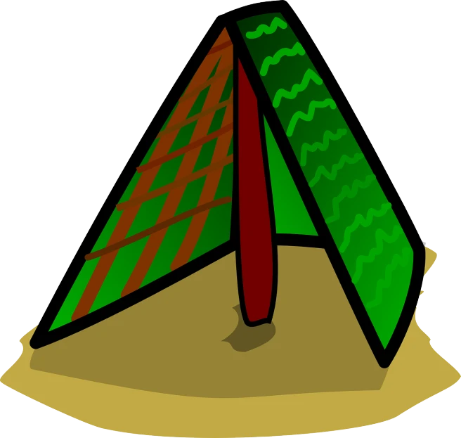 a green and red kite sitting on top of a sandy beach, inspired by Masamitsu Ōta, hurufiyya, interior of a tent, material is!!! watermelon!!!, clipart, tartan cloak