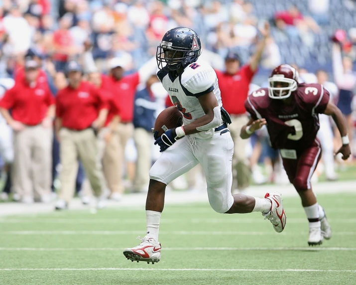 a football player running with the ball, by Paul Davis, unedited, atiba jefferson, sep. e. scott, patriot