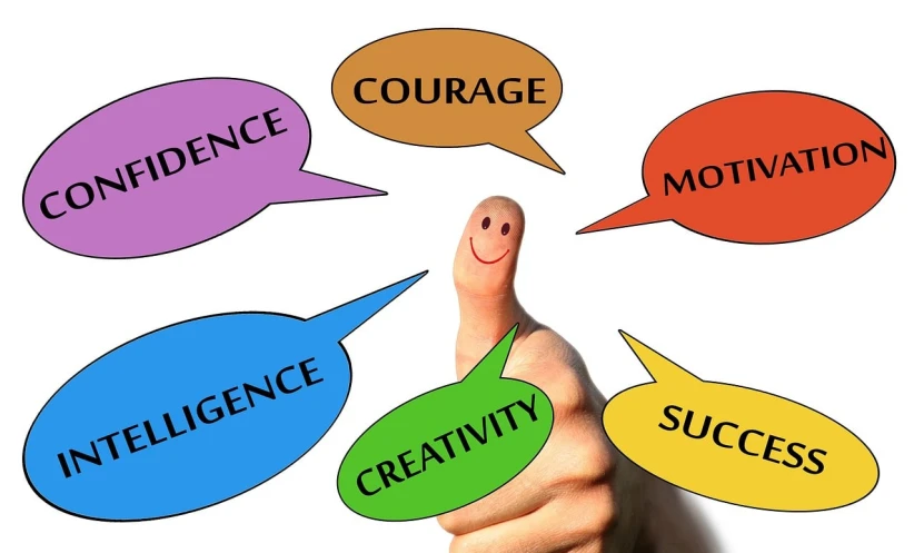 a finger pointing at a group of speech bubbles, a picture, art & language, courage, success, smile, colours