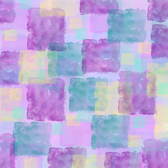 a watercolor painting of squares of different colors, a pastel, flickr, purple checkerboard background, beautiful brush stroke rendering, patchwork-streak style, けもの