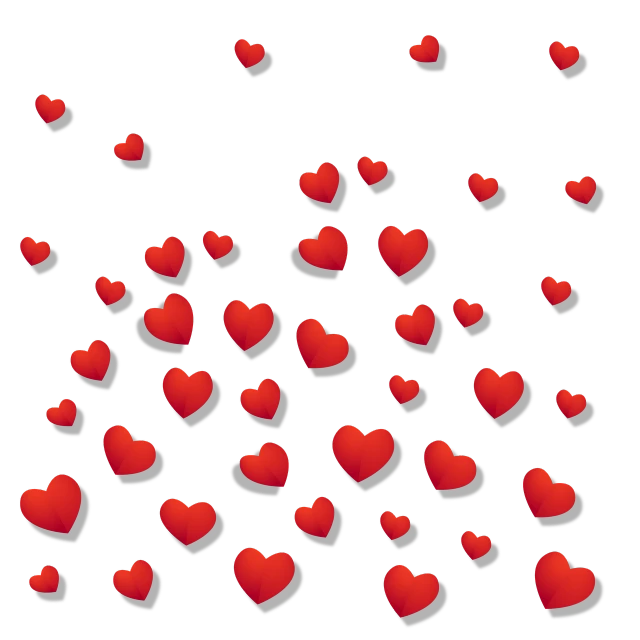 a bunch of red hearts floating in the air, an illustration of, computer art, black backround. inkscape, silver, an illustration, foam