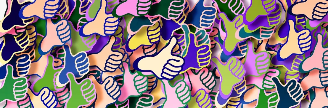 a bunch of colorful wooden spoons sitting on top of a table, a pop art painting, inspired by Howard Arkley, trending on pexels, doing a thumb up, the forefoot to make a v gesture, layered paper style, crowd