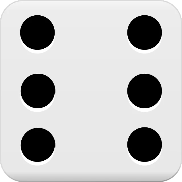 a white dice with four black dots on it, a digital rendering, deviantart, domino mask, rounded corners, avatar image, phone background