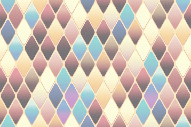 a close up of a pattern of diamonds, a mosaic, inspired by Steve Argyle, shutterstock, art nouveau, warm tone gradient background, in pastel shades, deep pastel colors, checkered pattern