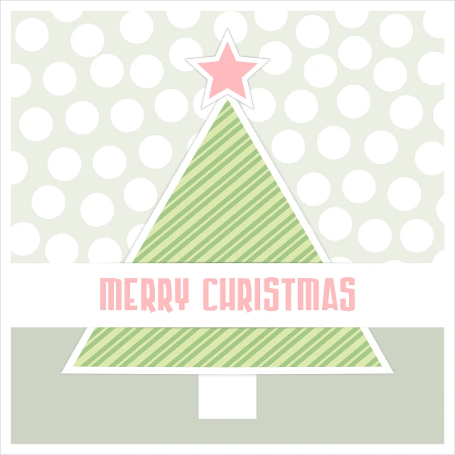 a christmas tree with a star on top of it, a picture, pop art, polka dot, pastel, marketing photo, merry