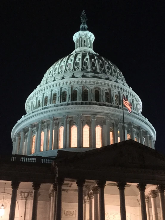 the dome of the us capitol building lit up at night, by Josh Bayer, phone photo, a tall, i_5589.jpeg, hi resolution