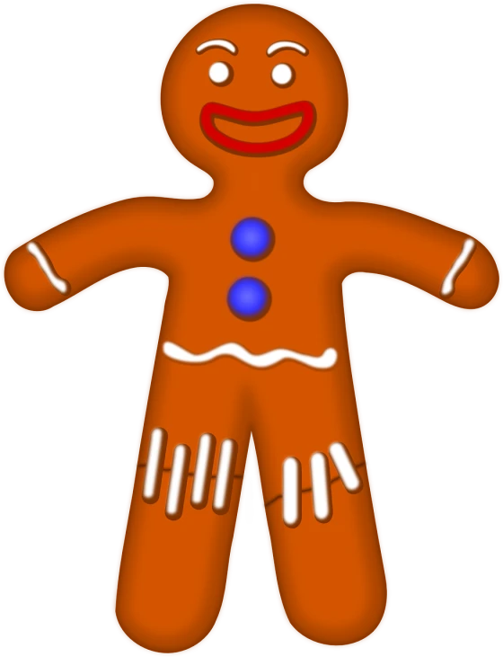 a ginger man with a smile on his face, by Maxwell Bates, computer art, gingerbread people, by :5 sexy: 7, full colored, pepper