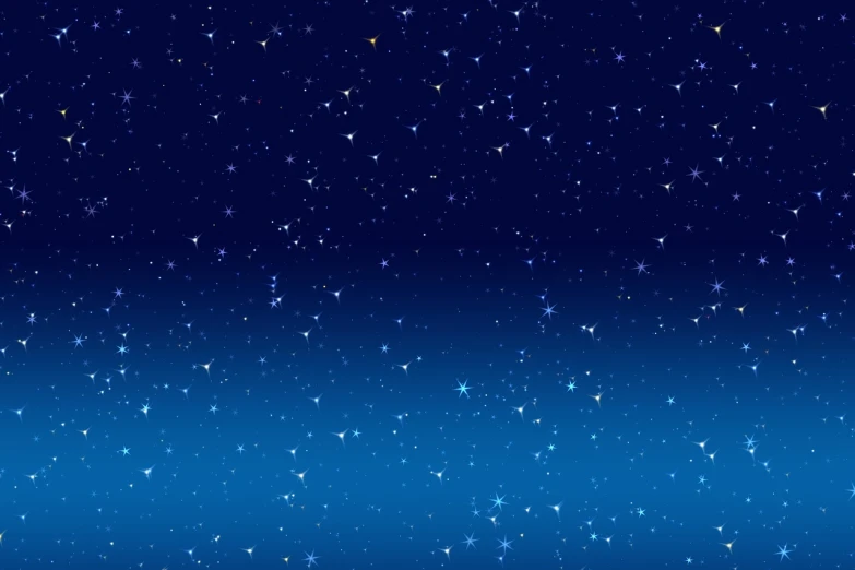 a blue sky filled with lots of stars, an illustration of, shutterstock, background image, with gradients, under the silent night sky, higher detailed illustration