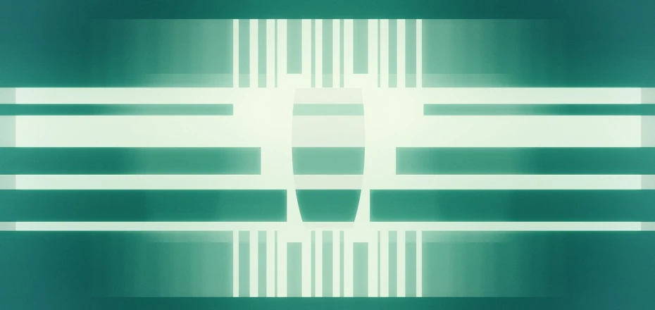 a close up of a green and white background, digital art, inspired by Josef Albers, deviantart, barcode, teal lighting, in style of james gilleard, glass shader