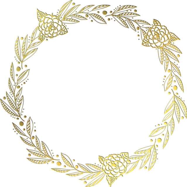 a gold wreath on a black background, a digital rendering, art deco, engraved, 9 k, 1 8 th century spring ornaments, chaumet style