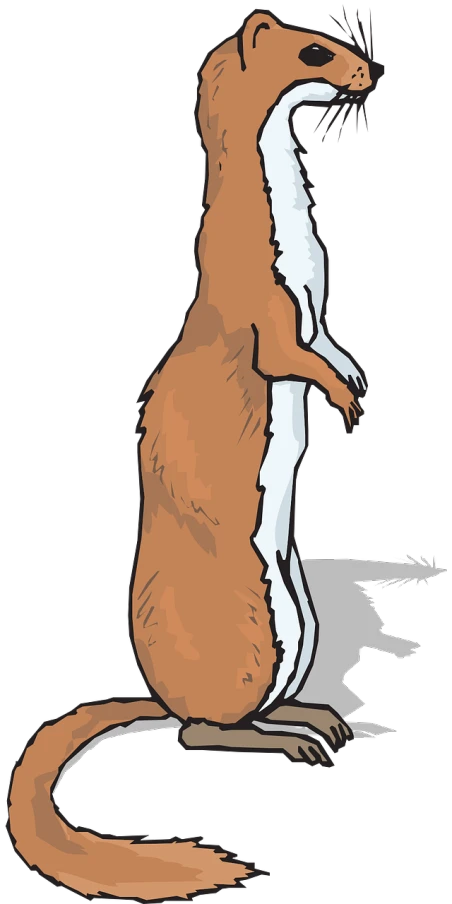 a brown and white animal standing on its hind legs, inspired by Marten Post, furry art, high contrast illustration, rotoscope, corgi, morbidly obese
