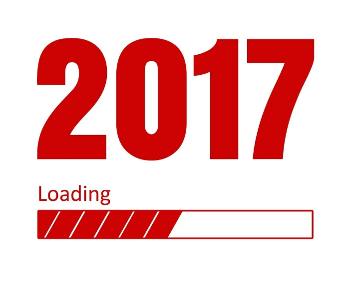 a loading bar with the number 2017 on it, a stock photo, happening, red white background, made in adobe illustrator, press release, pacing