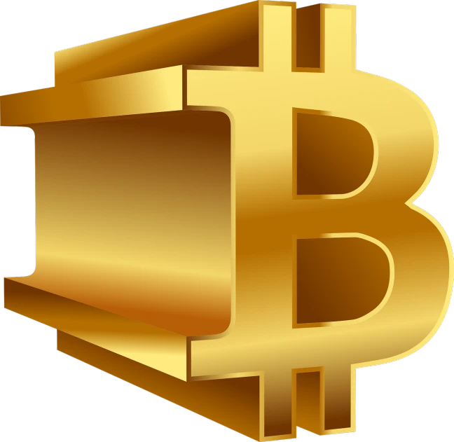 a golden bit bit bit bit bit bit bit bit bit bit bit bit bit bit bit bit, a digital rendering, by David Budd, pixabay, vectorized logo style, bitcoin, !!! very coherent!!! vector art, modeled in 3 d