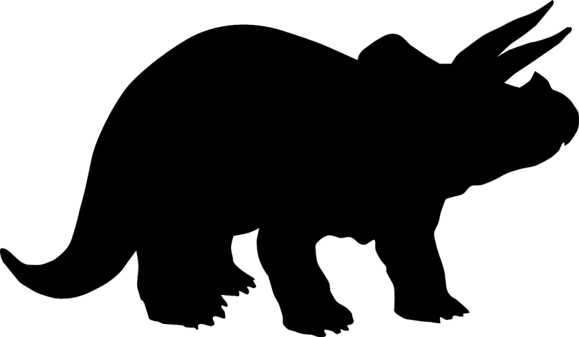 a silhouette of a triceraptus on a white background, by Jan Zrzavý, sumatraism, polar bear, panda, wikimedia commons, 3840 x 2160