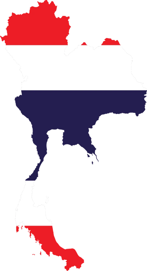 a map of thailand with the colors of the flag, sumatraism, ((purple)), israel, empire silhouette, wikipedia