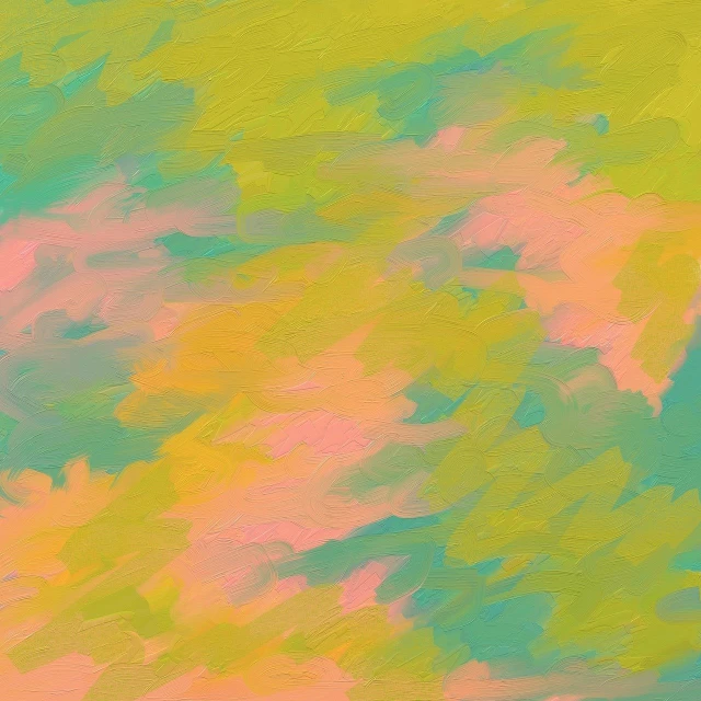 a painting of a colorful sky with clouds, a digital painting, inspired by Etel Adnan, tumblr, lyrical abstraction, 4 k hd wallpaper illustration, detailed impasto brushwork, chartreuse and orange and cyan, no gradients