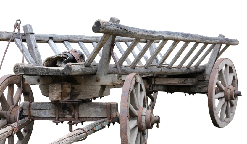 a bird sitting on top of a wooden wagon, a digital rendering, by Ludwik Konarzewski, flickr, assemblage, side view close up of a gaunt, mine cart, on black background, 15081959 21121991 01012000 4k