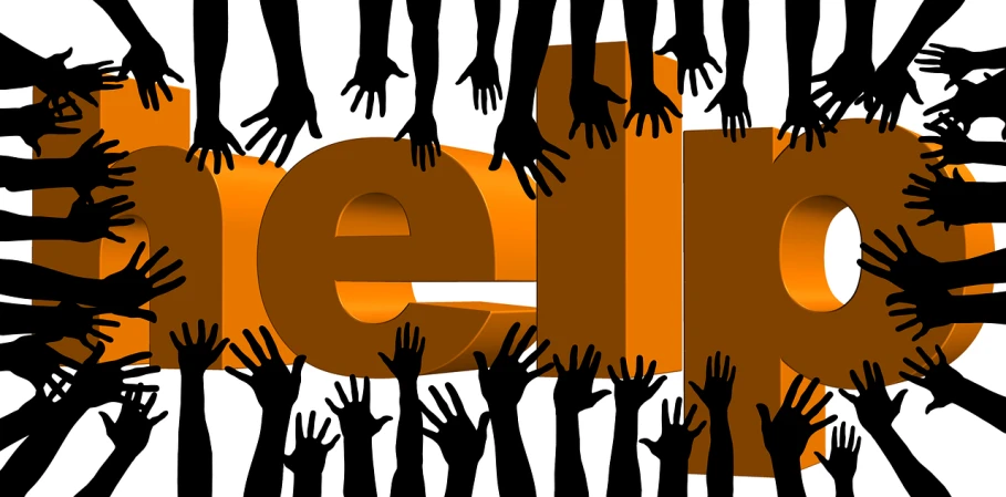 a group of hands reaching out of the word hello, an illustration of, trending on pixabay, conceptual art, orange and black, elf, backlite, skins