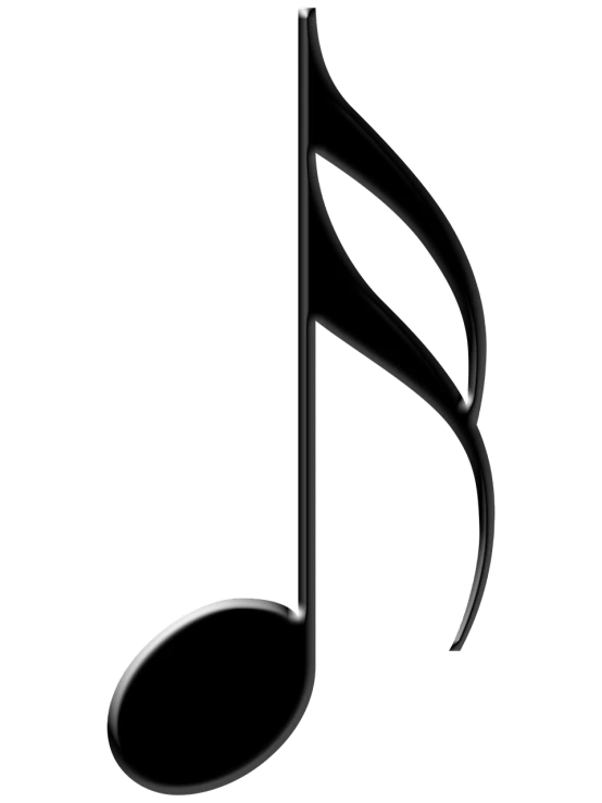 a close up of a musical note on a black background, inspired by Michael James Smith, deviantart, ( ( dithered ) ), iphone picture, cast, raytraced blade