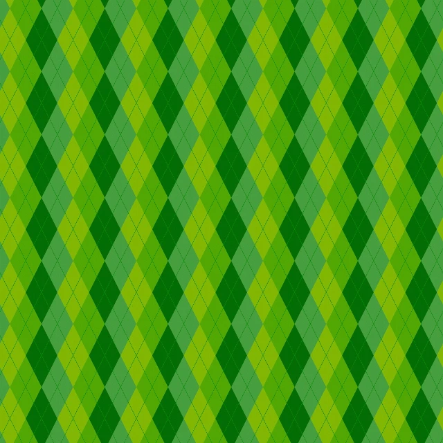 a green and yellow argyle pattern, a digital rendering, inspired by Steve Argyle, background full of lucky clovers, elf forest background, birthday, anime screenshot pattern