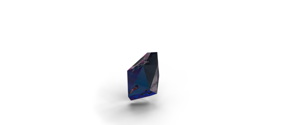 a close up of a box in the dark, a low poly render, crystal cubism, vivid broken glass, taken with sony alpha 9, heavy jpeg artifact, colorized photon