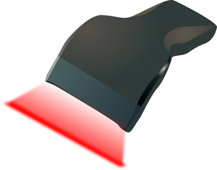 a close up of a glove on a white background, an illustration of, inspired by Okada Hanko, plasticien, scrolling computer mouse, gradient red to black, rubber stamp, made in paint tool sai2