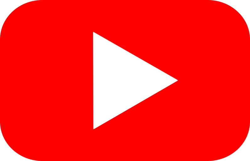 a red youtube logo with a black arrow, video art, hd picture, play, in style of pixar, 1 9 8 0 s analog video