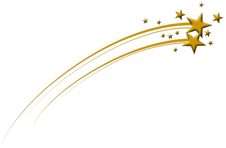 a group of stars flying through the air, a digital rendering, gold detailed line work, shooting star, smooth streamline, curved lines