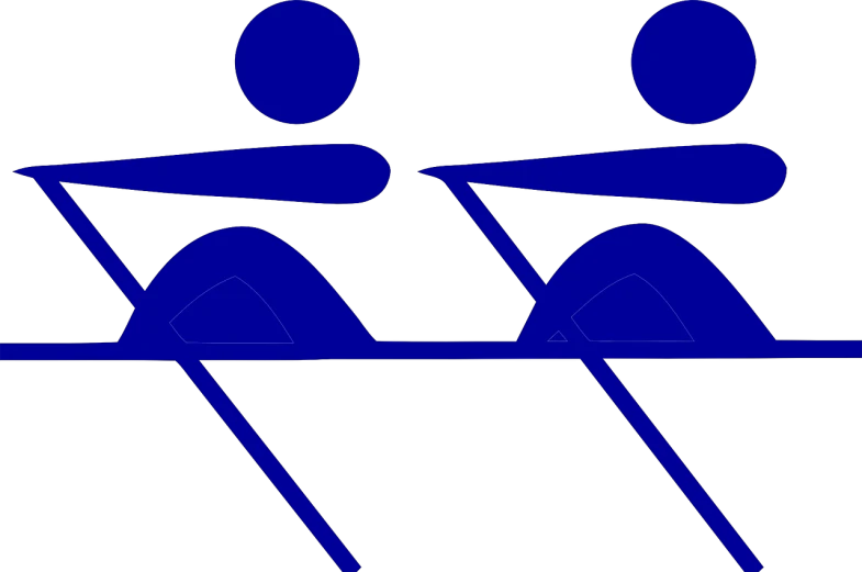 a couple of people rowing in a boat, by Tadeusz Makowski, flickr, ascii art, dark blue and black, people sitting at tables, clipart, ( ( abstract ) )