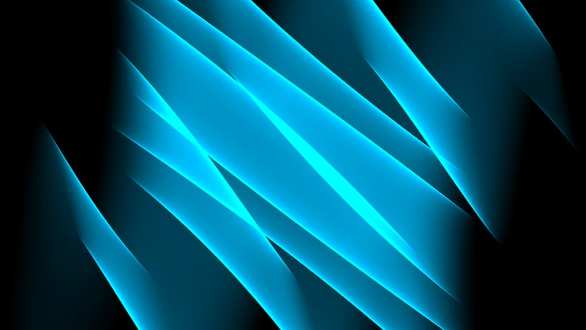 abstract blue lines on a black background, digital art, abstract illusionism, clean cel shaded vector art, soft glowing windows, blue bioluminescent plastics, blades