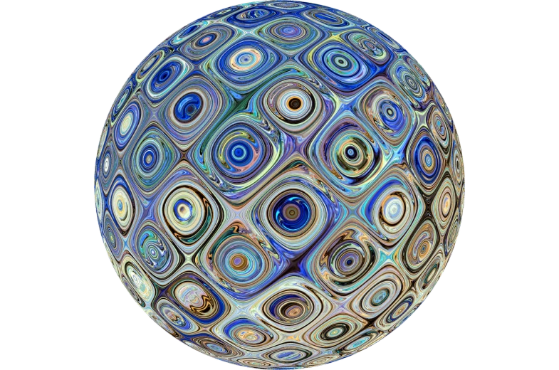 a close up of a glass ball on a black background, digital art, by Jon Coffelt, flickr, digital art, deepdream, glass mosaic, porcelain, many eyes