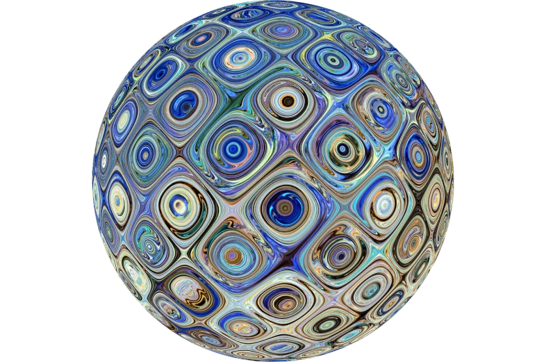 a close up of a glass ball on a black background, digital art, by Jon Coffelt, flickr, digital art, deepdream, glass mosaic, porcelain, many eyes