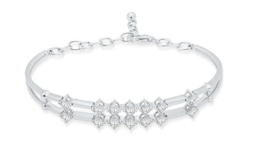 a close up of a bracelet on a black background, a digital rendering, silver bracelets, swarovski style, bright white, choker necklace