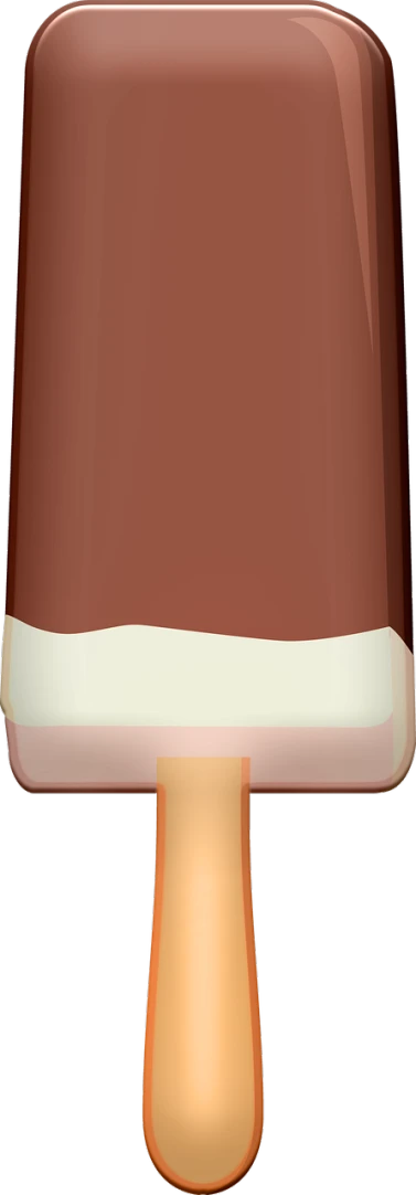 a chocolate ice cream bar sitting on top of a table, inspired by Nyuju Stumpy Brown, deviantart, conceptual art, 2d texture, lineless, phone wallpaper, modern very sharp photo