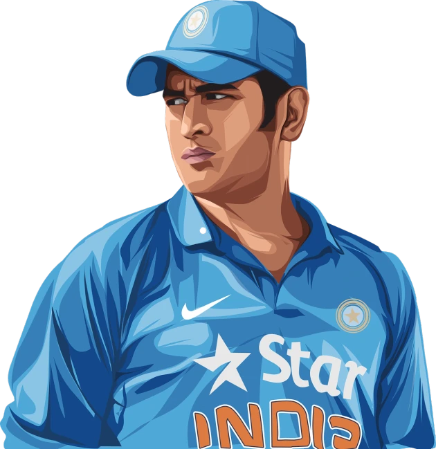a man in a blue shirt and cap, vector art, inspired by Saurabh Jethani, official fan art, beautifully painted, very very highly detailed, in teh style of tony start