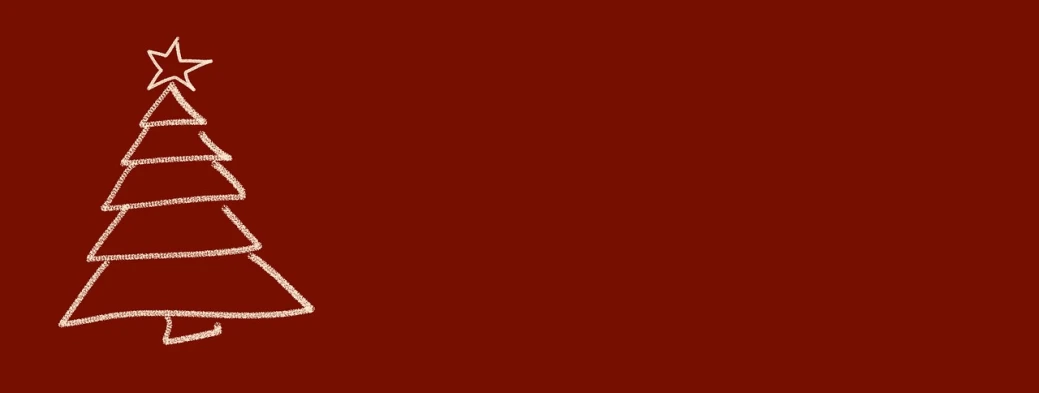 a drawing of a christmas tree on a red background, by Barnett Newman, deviantart, renaissance, stained antique copper car paint, wide screenshot, solid color background, maroon