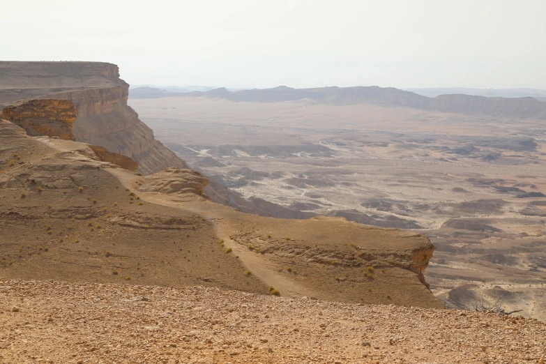 a person riding a horse in the desert, by Edward Ben Avram, shutterstock, les nabis, panoramic view, between sedimentary deposits, view from high, distant photo