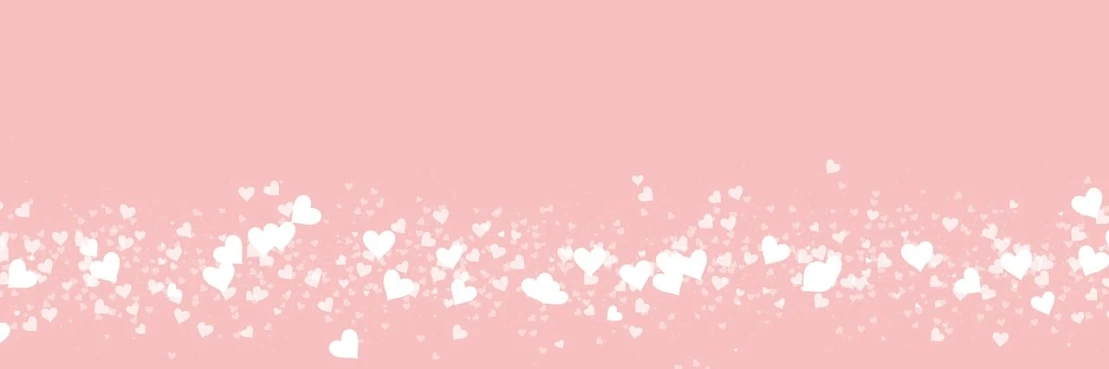 a pink background with lots of white hearts, vector art, sparse floating particles, a beautiful artwork illustration, minimalist illustration, left