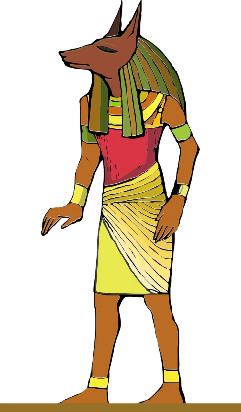 an image of an egyptian man, egyptian art, inspired by Nicomachus of Thebes, in a fancy dress, digitally colored, full character body, he is about 3 0 years old